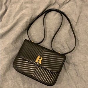 Rouje Gaia black shoulder/crossbody bag, calfskin